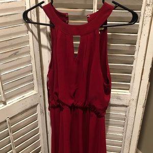 Wine red bridesmaid dress